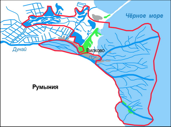 Одесская область вилково карта