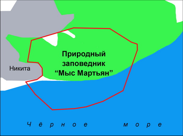 Крымский природный заповедник карта