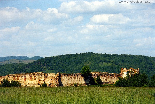 Pniv. View of the ruins of the Pniewski castle from the east Ivano-Frankivsk Region Ukraine photos